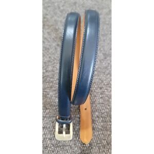 Lauren Ralph Lauren Women's Navy Blue Leather Belt Size Large